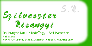 szilveszter misangyi business card